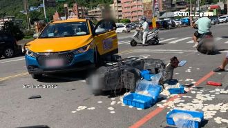 小黃違規撞翻騎士　司機想移車遭喝止