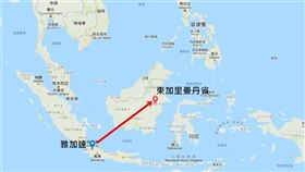 印尼,新首都,森林城市,森林火災,浩劫((圖/Google地圖)