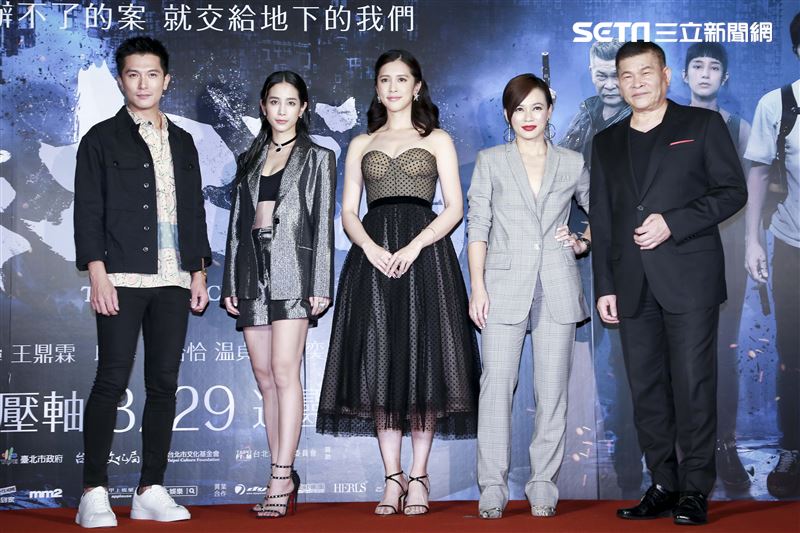 《第九分局》首映會，主演邱澤、溫貞菱、劉奕兒、楊雁雁、澎恰恰。（圖／記者林士傑攝影）