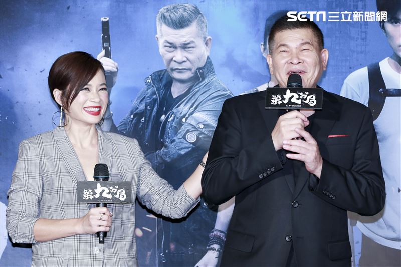 《第九分局》首映會，主演澎恰恰、楊雁雁。（圖／記者林士傑攝影）