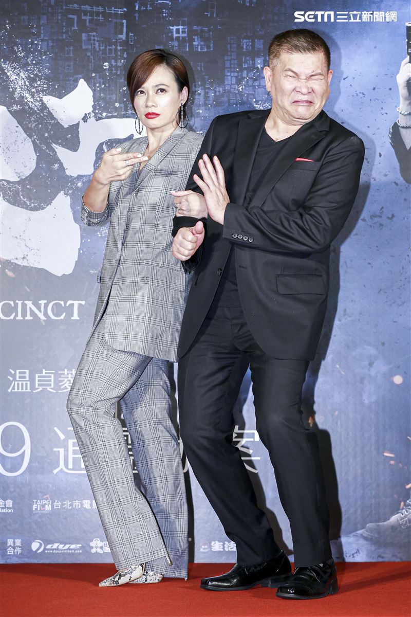 《第九分局》首映會，主演澎恰恰、楊雁雁。（圖／記者林士傑攝影）