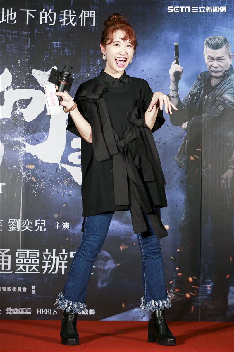 《第九分局》首映會，主持人lulu黃路梓茵。（圖／記者林士傑攝影）