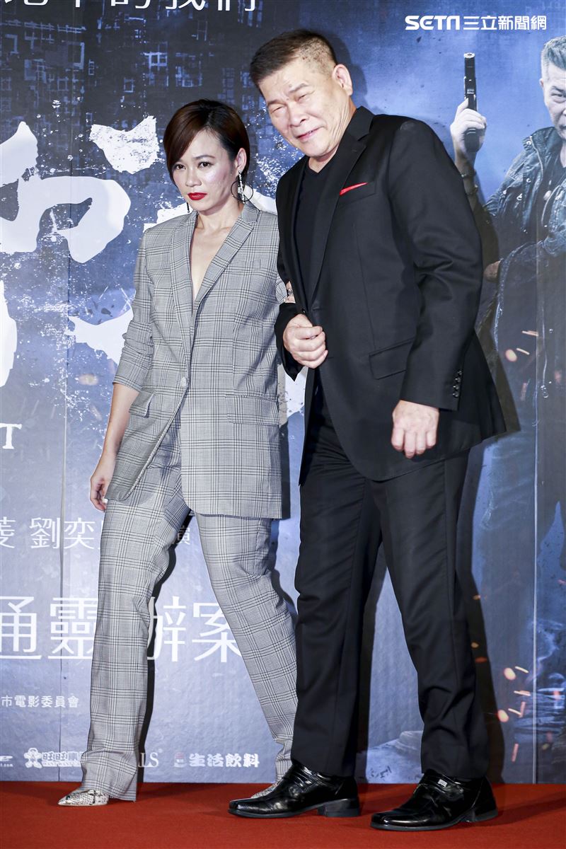 《第九分局》首映會，主演澎恰恰、楊雁雁。（圖／記者林士傑攝影）