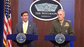 美防長重批  中國破壞區域穩定美國國防部長艾斯培（左）重批中國採取蓄意戰略破壞區域穩定，中共的價值觀與行為與多數國家不一致。中央社記者江今葉華盛頓攝 108年8月29日