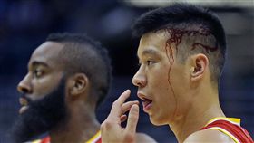 林書豪、哈登。（圖／美聯社／達志影像）