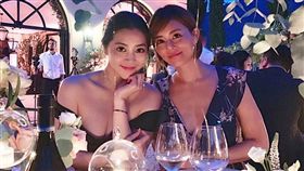 劉香慈與劉芳慈姊妹倆遠赴義大利參加婚禮，火辣身材一覽無遺。（圖／翻攝自民視娛樂：劉方慈Crystal Liu臉書）