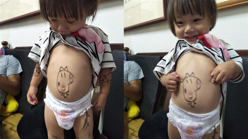 女兒炫耀「爸比傑作」媽崩潰：洗不掉