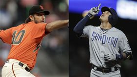 ▲馬查多（Manny Machado）炸裂邦加納（Madison Bumgarner）。（圖／美聯社）