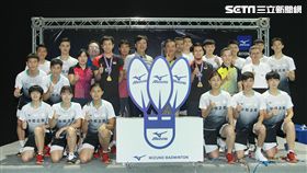 ▲世錦賽男雙冠軍阿山與阿萬加入美津濃大庭。（圖／記者邱榮吉攝影）