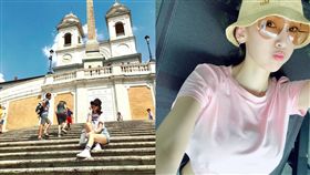 林志穎老婆違規坐古蹟階梯　被網友糾正可罰1.4萬(圖/IG)