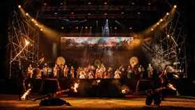 竹市仲夏藝文季　器樂劇場十面埋伏登場（2）新竹市2019仲夏藝文季進入尾聲，采風樂坊的器樂劇場「十面埋伏」31日晚間在大湳雅公園壓軸演出。（采風樂坊提供）中央社記者魯鋼駿傳真　108年8月31日