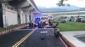 外出晨運過馬路　婦人遭機車撞飛慘死