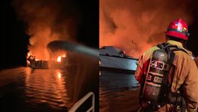 潛水艇,火災,美國,南加州,失蹤,搜救,搶救,倖存者　圖／翻攝自推特
