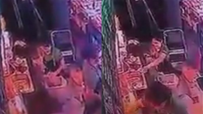 泰咖啡廳垃圾桶撈杯　洗完再给客人用