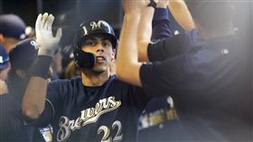 ▲葉立奇（Christian Yelich）敲出本季第43轟。（圖／美聯社）