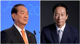 宋楚瑜（左）、郭台銘（合成圖／翻攝自宋楚瑜、郭台銘臉書）