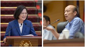 ▲蔡英文、韓國瑜（組合圖，資料畫面）