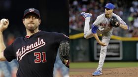 ▲薛澤（Max Scherzer）、狄格隆（Jacob deGrom）上演賽揚對決。（圖／美聯社）