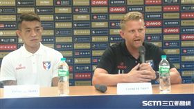 ▲中華隊總教練蘭卡斯特以及隊長陳柏良。（圖／記者林辰彥攝影）