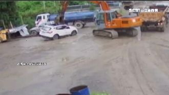 勒索砂石場5百萬跑路！險遭怪手砸扁