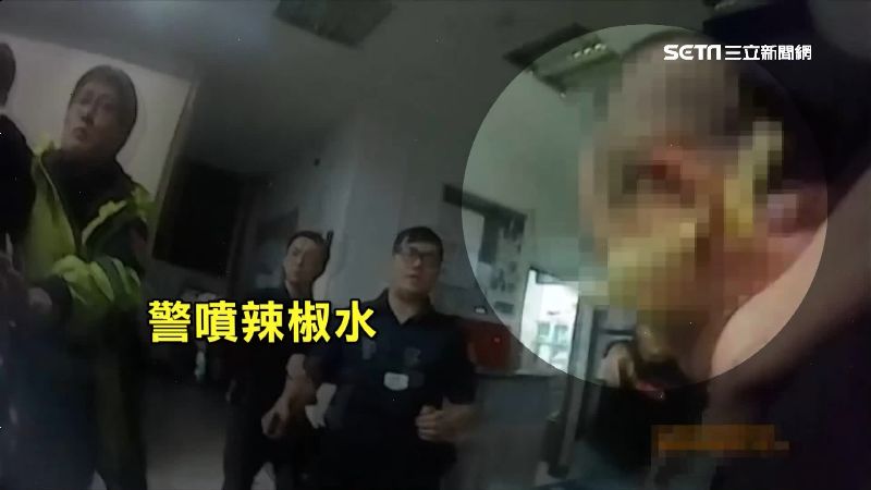 惡男闖警局拍桌嗆聲　警噴辣椒水壓制