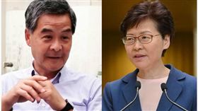 香港,反送中,林鄭月娥,梁振英,台灣 組合圖／翻攝自臉書、資料照