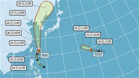 玲玲颱風動態（圖／翻攝自中央氣象局）