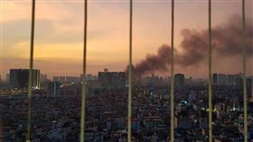 越南河內市,燈泡廠,大火,水銀外洩,超標(圖/民眾提供)中央社