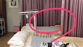 靈異照片,美睫店,床簾,鬼臉,輕生（圖／翻攝自靈異公社）