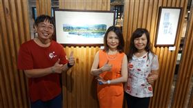 台中,朱啟助,畫作,吸引遊客,舊城風華(圖/中央社)