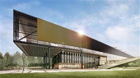 ▲詹姆斯為名的NIKE新建築。（圖／翻攝自詹姆斯推特）