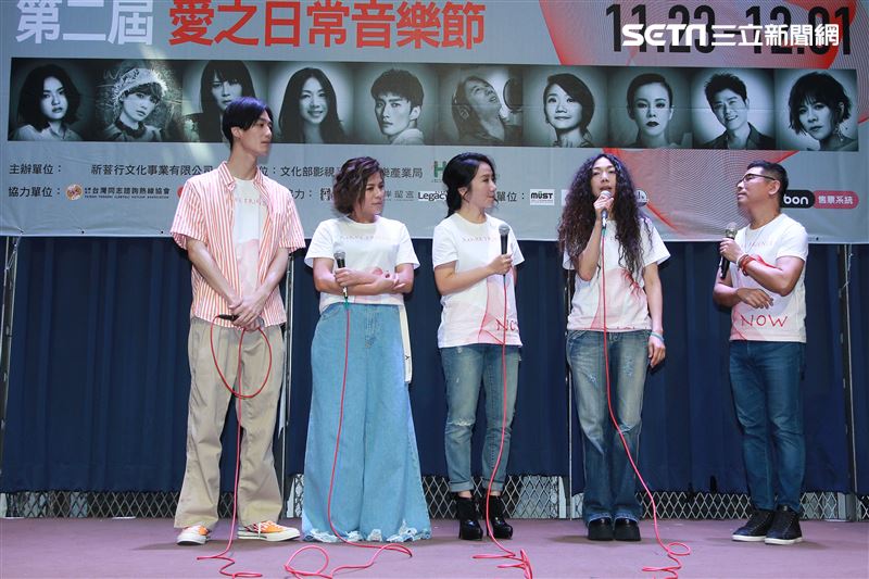 陶晶瑩、萬芳、李英宏、江美琪參加「第二屆愛之日常音樂節」演出。（記者邱榮吉/攝影）