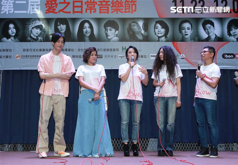 陶晶瑩、萬芳、李英宏、江美琪參加「第二屆愛之日常音樂節」演出。（記者邱榮吉/攝影）