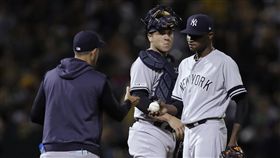 ▲赫曼（Domingo German）4.1局挨轟失5分，無緣本季第18勝。（圖／美聯社）