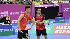 ▲王齊麟與李洋男雙搭檔，無緣挺進冠軍戰。（圖／記者劉家維攝影）