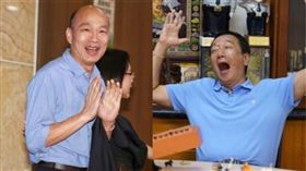 有日媒評估,若郭台銘參選,將與韓國瑜一同落選。（組合圖／資料照）