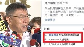 柯文哲,粉絲數,組合圖