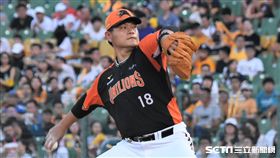 統一獅投手潘威倫。（圖／記者王怡翔攝影）