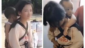 安徽,小女孩,行李,火車,堅強（圖／翻攝自梨視頻）