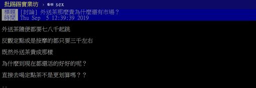 外送茶,買春,老司機,門路,價格,PTT 圖/翻攝自圖/翻攝自