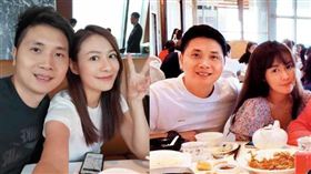 廖寶軍（左）和女星江若琳見面吃飯。（圖／翻攝自廖寶軍微博）