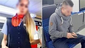 德國驗票員在火車上拍A片。(圖/翻攝自推特)