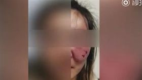 狂踹頭部4下！家暴前科男搭訕不成暴打女子　過程曝光（圖／翻攝自梨視頻微博）