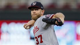 ▲史特拉斯堡（Stephen Strasburg）6局飆7K僅失2分拿下本季第17勝。（圖／美聯社）