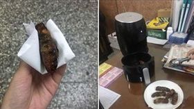 闆娘試用氣炸鍋！蝦捲慘變「條狀物」　網吐：我遛狗在撿的（圖／翻攝自爆廢公社二館）