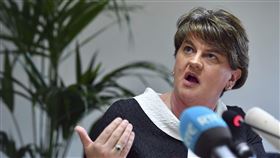 北愛爾蘭民主聯盟黨（DUP）黨魁佛斯特（Arlene Foster）（圖）說，民主聯盟黨不會支持「分裂英國內部市場」的脫歐協議。（圖／美聯社）