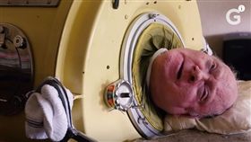 （圖／翻攝自YouTube Gizmodo）美國,鐵桶,鐵肺,小兒麻痺