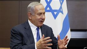 以色列總理內尼坦雅胡在2019年9月12日星期四與俄羅斯總統弗拉基米爾·普京在俄羅斯索契會晤時發表講話。(圖/美聯社)