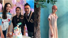 港星任達華與模特兒妻子琦琦結婚多年，育有一女任晴佳（Ella）。翻攝自微博