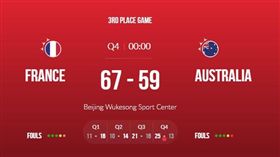 ▲法國擊敗澳洲拿第3名。（圖／取自FIBA官網）